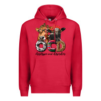 Cardinal OCD Obsessive Cow Disorder Premium Hoodie - texasbilliewilder