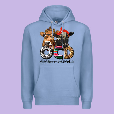 Ocd Obsessive Cow Disorder Premium Hoodie Designed By Texasbilliewilder