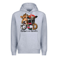 Heather Grey OCD Obsessive Cow Disorder Premium Hoodie - texasbilliewilder