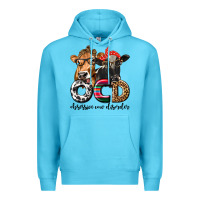 Ocean Blue OCD Obsessive Cow Disorder Premium Hoodie - texasbilliewilder