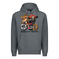 Rock OCD Obsessive Cow Disorder Premium Hoodie - texasbilliewilder