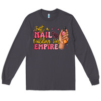Smoke just a nail boss building her empire Long Sleeve Tee - MaliasSmallBusiness