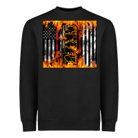Black Western Firefighter Dad Heavyweight Sweatshirt - LillyAllenDesigns