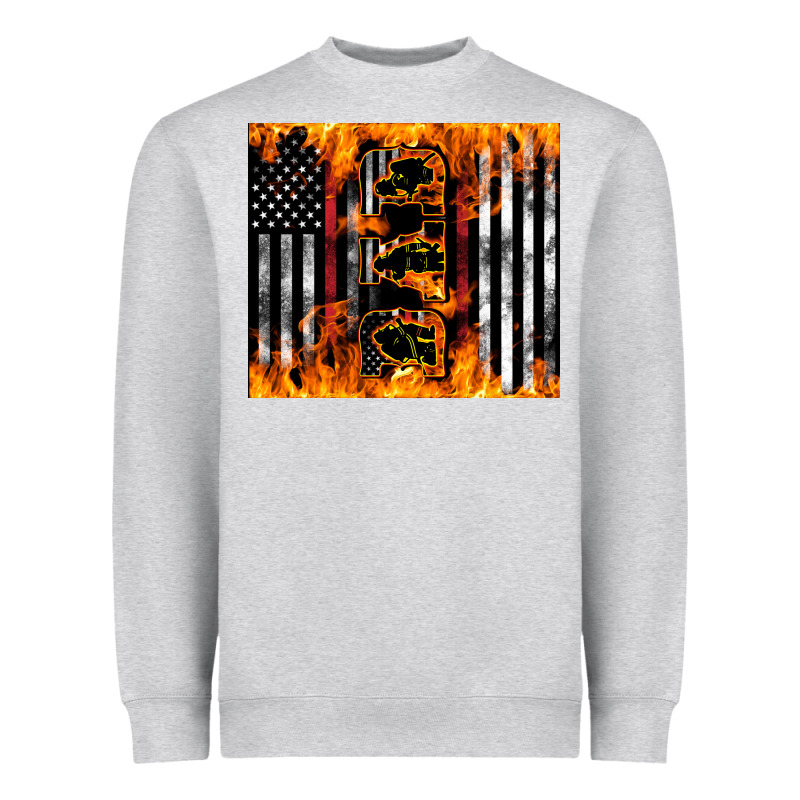 Western Firefighter Dad Heavyweight Sweatshirt by LillyAllenDesigns | Teevron