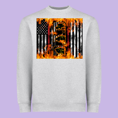 Western Firefighter Dad Heavyweight Sweatshirt Designed By Lillyallendesigns