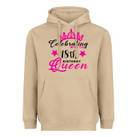 Mushroom Celebrating With the 18th Birthday Queen Heavyweight Hoodie - Bettercallsaul