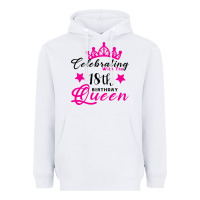 White Celebrating With the 18th Birthday Queen Heavyweight Hoodie - Bettercallsaul