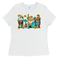 White blessed coffee cups Ladies Tee - Zillion Design Studio