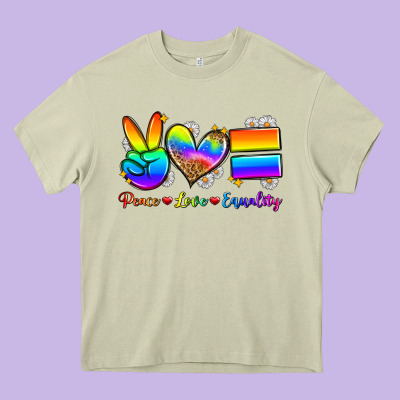 Peace Love Equality Heavy Core Tee Designed By Zillion Design Studio