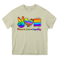 Mossy peace love equality Heavy Core Tee - Zillion Design Studio