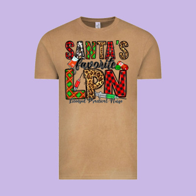Santa's Favorite Lpn Vintage Tee Designed By Jasminsmagicworld