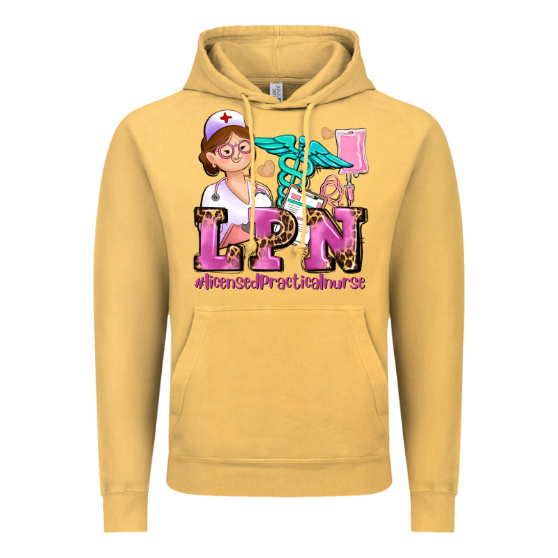 Lpn Licensed Practical Nurse Vintage Hoodie by AdoDesignShop | Teevron