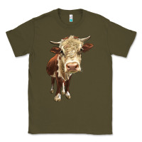 Army Green Hereford Heifer Classic Tee - LillyAllenDesigns