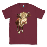 Burgundy Hereford Heifer Classic Tee - LillyAllenDesigns