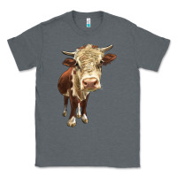 Charcoal Heather Hereford Heifer Classic Tee - LillyAllenDesigns