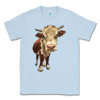Dusty Blue Hereford Heifer Classic Tee - LillyAllenDesigns