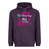 Plum Celebrating With the 18th Birthday Queen Heavyweight Hoodie - Bettercallsaul