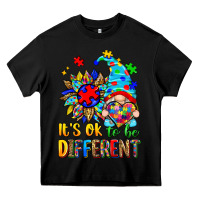 Black it's ok to be different autism gnome Heavy Core Tee - Zillion Design Studio