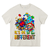 Cream it's ok to be different autism gnome Heavy Core Tee - Zillion Design Studio