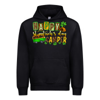 Black St. Patrick's Happy St. Patrick's Day camper Urban Hoodie - OliviaCreatesArt