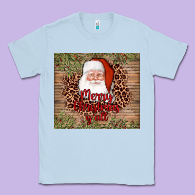 Santa Merry Christmas Y'all Classic Tee Designed By Adodesignshop