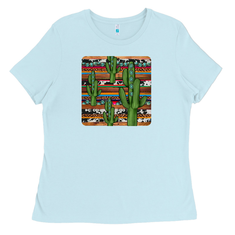 Cactus Gemstone Coaster Ladies Tee by JahusDesignShop | Teevron