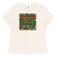 Bone cactus gemstone coaster Ladies Tee - JahusDesignShop
