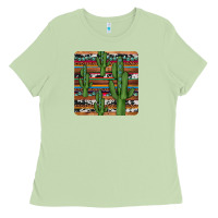 Matcha cactus gemstone coaster Ladies Tee - JahusDesignShop