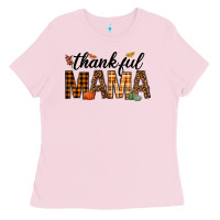 Bubblegum Pink thankful mama Ladies Tee - texasbilliewilder