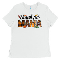 White thankful mama Ladies Tee - texasbilliewilder