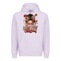 Lilac merry christmas messy bun Premium Hoodie - texasbilliewilder