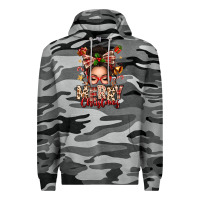 Slate Camo merry christmas messy bun Premium Hoodie - texasbilliewilder