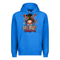 True Royal merry christmas messy bun Premium Hoodie - texasbilliewilder