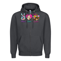 Smoke Peace Love Easter Zipper Hoodie - BundleAndBundleShop