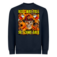 Navy Western Hell Was Full So I Came Back Heavyweight Sweatshirt - LillyAllenDesigns
