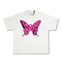 Pistachio pink ribbon breast cancer butterfly Urban Heavy Tee - Jasminsmagicworld