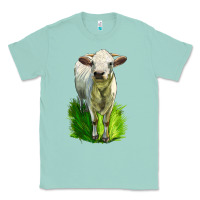 Seafoam Charolais Heifer Classic Tee - LillyAllenDesigns
