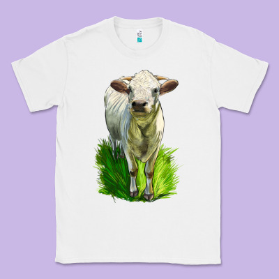 Charolais Heifer Classic Tee Designed By Lillyallendesigns