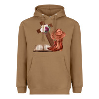 Toasted Coconut Boots with Bible and cross Heavyweight Hoodie - Bettercallsaul