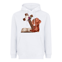 White Boots with Bible and cross Heavyweight Hoodie - Bettercallsaul
