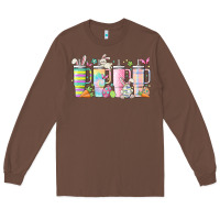 Chestnut retro groovy easter Long Sleeve Tee - MaliasSmallBusiness