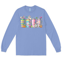 Colony Blue retro groovy easter Long Sleeve Tee - MaliasSmallBusiness