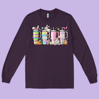 Retro Groovy Easter Long Sleeve Tee Designed By Maliassmallbusiness