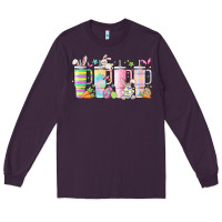 Plum retro groovy easter Long Sleeve Tee - MaliasSmallBusiness