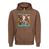 Chestnut Just A Girl Who Loves Farm Animals Zipper Hoodie - BundleAndBundleShop