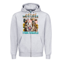 Heather Grey Just A Girl Who Loves Farm Animals Zipper Hoodie - BundleAndBundleShop