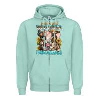 Seafoam Just A Girl Who Loves Farm Animals Zipper Hoodie - BundleAndBundleShop