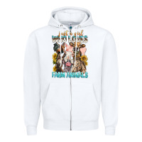 White Just A Girl Who Loves Farm Animals Zipper Hoodie - BundleAndBundleShop