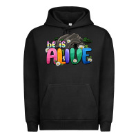 Pigment Black Easter Day He is alive Urban Hoodie - OliviaCreatesArt