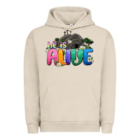 Pigment French Oak Easter Day He is alive Urban Hoodie - OliviaCreatesArt